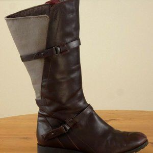 Teva De La Vina 1005937 Waterproof Women's Knee Boots Leather/Canvas Size 9.5